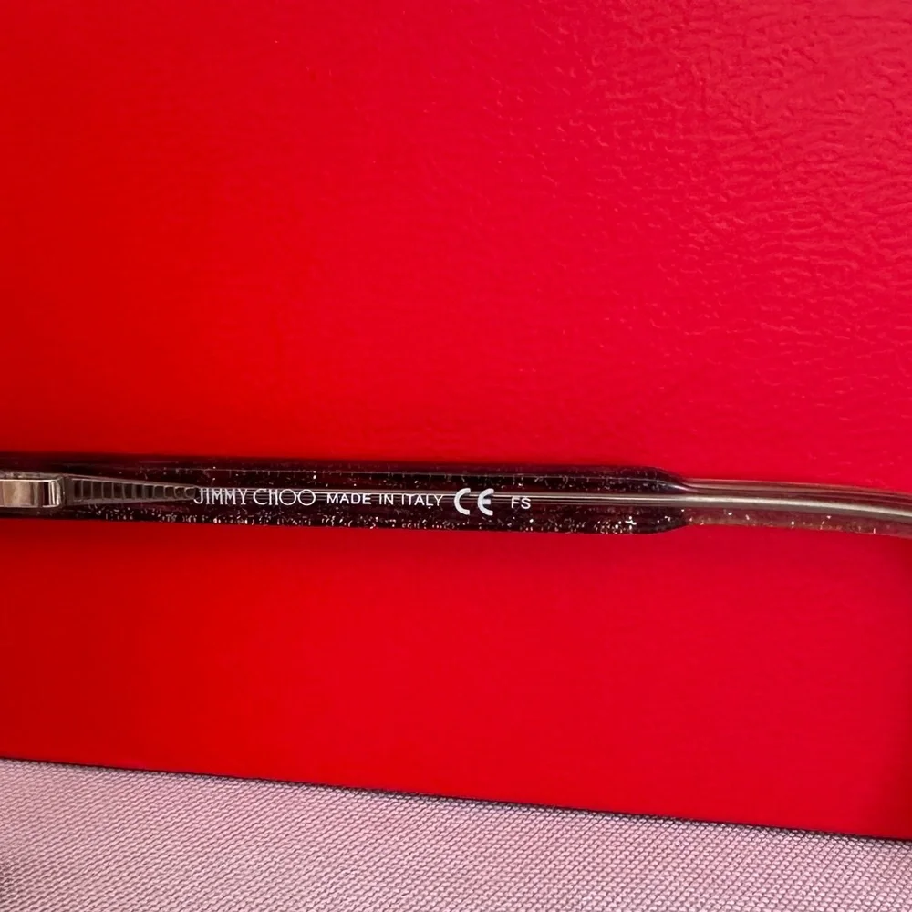 JIMMY CHOO ~ 2-Reading Glass Frames with Snakeskin Embossed Magnetic Case Holder
